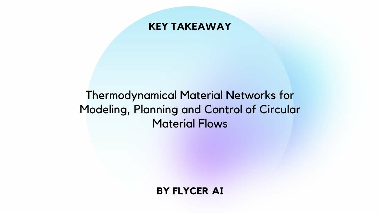 Thermodynamical Material Networks for Modeling, Planning and Control of Circular Material Flows